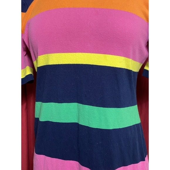 VTG Lauren by Ralph Lauren Dress Women Large Multi stripes, Casual Preppy - Picture 2 of 7
